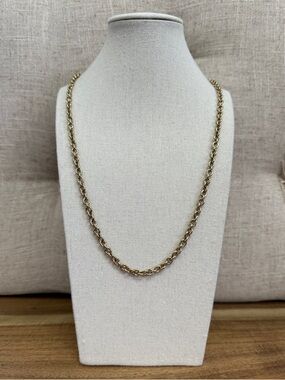 Dyrberg/Kern Ahornis 80 Classic Gold Oval Link Chain Necklace